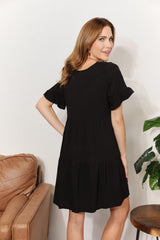Double Take V-Neck Flounce Sleeve Tiered Dress king-general-store-5710.myshopify.com