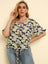 Plus Size Floral Round Neck Tie Hem Blouse king-general-store-5710.myshopify.com