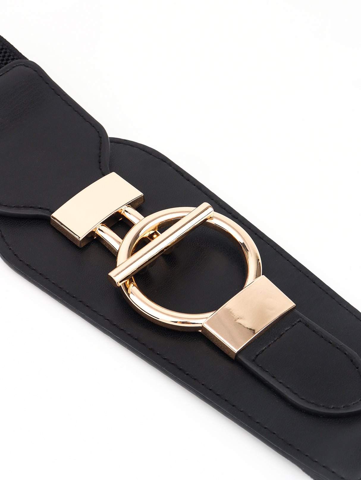 PU Elastic Wide Belt with Alloy Buckle king-general-store-5710.myshopify.com