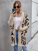 Leopard Pattern Fuzzy Cardigan king-general-store-5710.myshopify.com