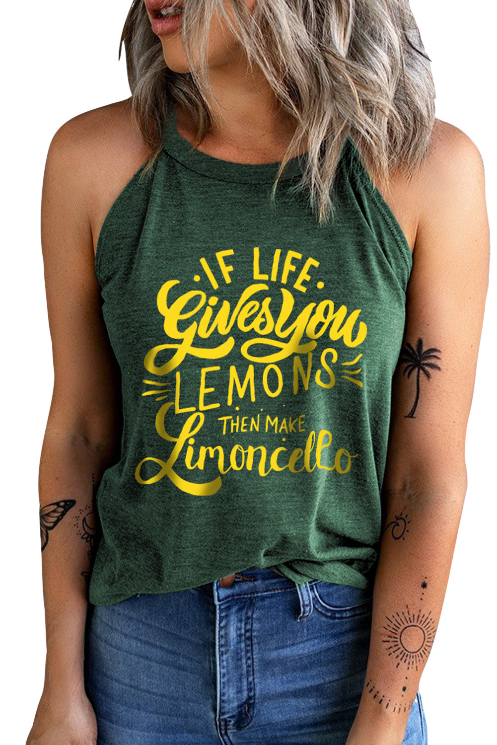 Slogan Graphic Round Neck Tank king-general-store-5710.myshopify.com