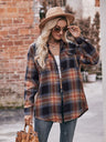 Plaid Dropped Shoulder Longline Shirt king-general-store-5710.myshopify.com