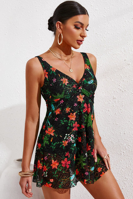 Full Size Twist Front Sleeveless Swim Dress king-general-store-5710.myshopify.com