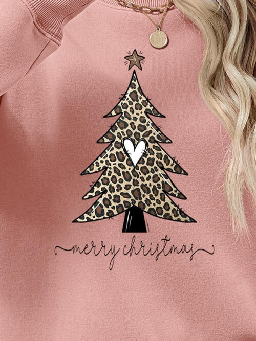 Christmas Tree Graphic Long Sleeve Sweatshirt king-general-store-5710.myshopify.com