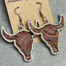 Rhinestone Trim Alloy Bull Earrings king-general-store-5710.myshopify.com