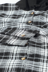 Plaid Drawstring Hooded Shirt Jacket king-general-store-5710.myshopify.com