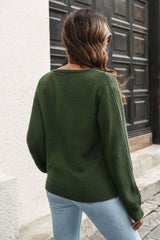 Ribbed Scoop Neck Long Sleeve Pullover Sweater king-general-store-5710.myshopify.com