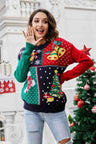 Christmas Color Block Knit Pullover king-general-store-5710.myshopify.com