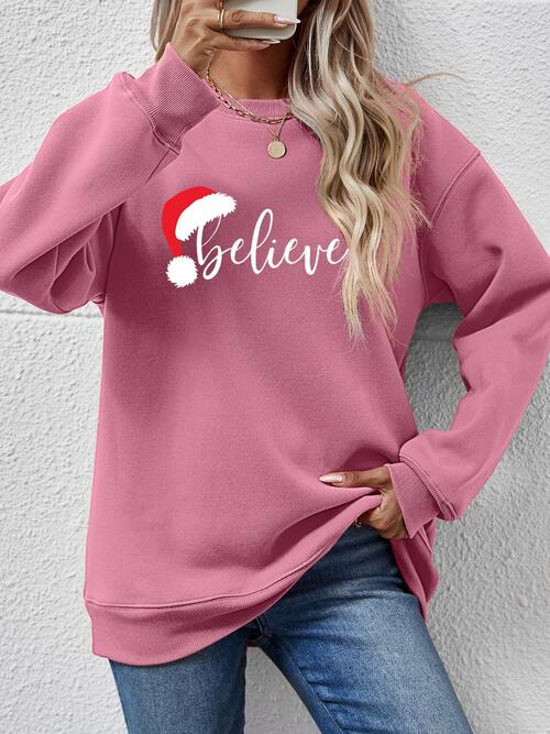 BELIEVE Graphic Long Sleeve Sweatshirt king-general-store-5710.myshopify.com