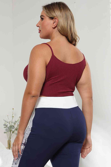 Plus Size Ribbed Spaghetti StrapTop king-general-store-5710.myshopify.com