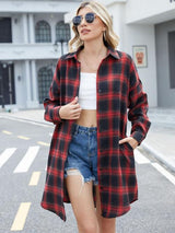 Plaid Button Up Collared Neck Shirt king-general-store-5710.myshopify.com