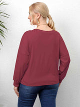 Plus Size Twisted Drop Shoulder T-Shirt king-general-store-5710.myshopify.com