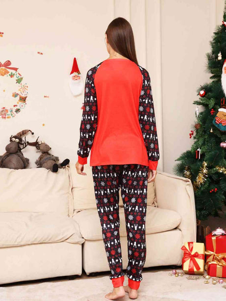 Full Size Reindeer Graphic Top and Pants Set king-general-store-5710.myshopify.com