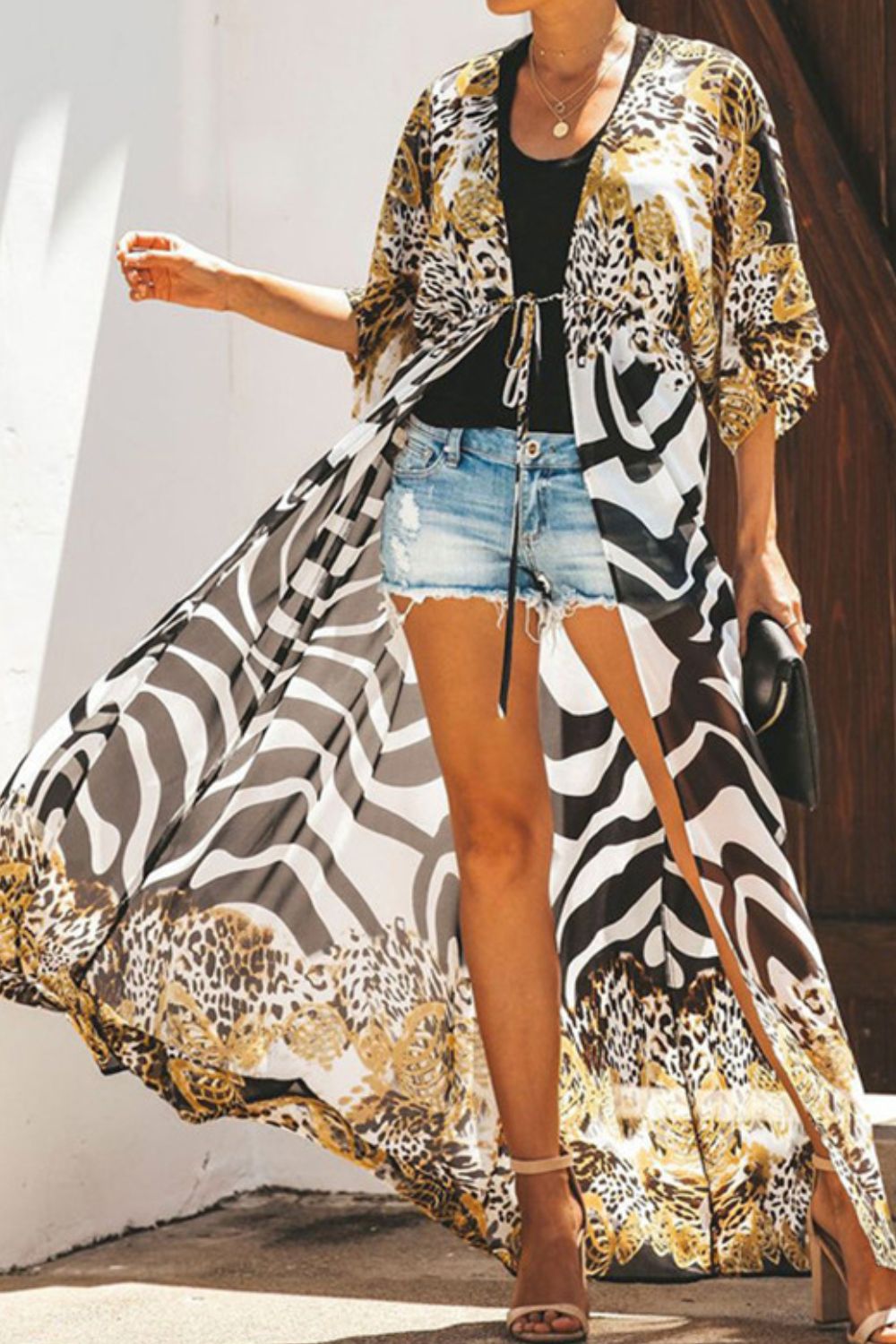 Printed Tied Duster Cardigan king-general-store-5710.myshopify.com