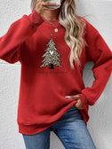 Christmas Tree Graphic Long Sleeve Sweatshirt king-general-store-5710.myshopify.com