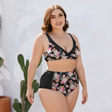 Plus Size Floral High Waist Two-Piece Swim Set king-general-store-5710.myshopify.com