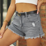 Raw Hem Distressed Denim Shorts king-general-store-5710.myshopify.com