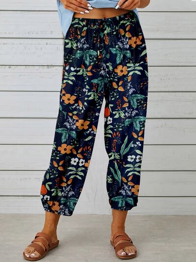 Printed Tied Cropped Pants king-general-store-5710.myshopify.com