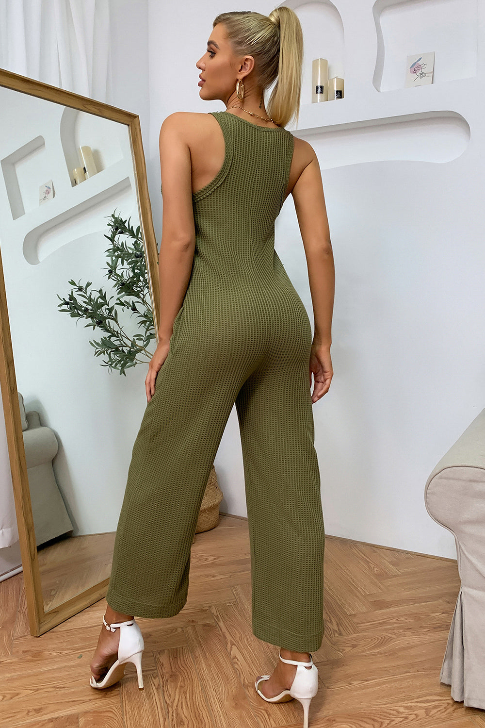 Sleeveless Straight Leg Jumpsuit king-general-store-5710.myshopify.com