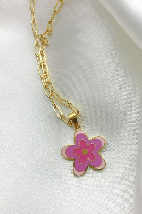 Flower Pendant Stainless Steel Necklace king-general-store-5710.myshopify.com