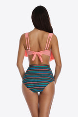 Two-Tone Ruffled Two-Piece Swimsuit king-general-store-5710.myshopify.com