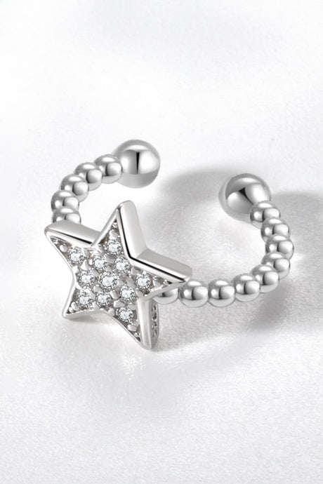 Inlaid Zircon Star Single Cuff Earring king-general-store-5710.myshopify.com