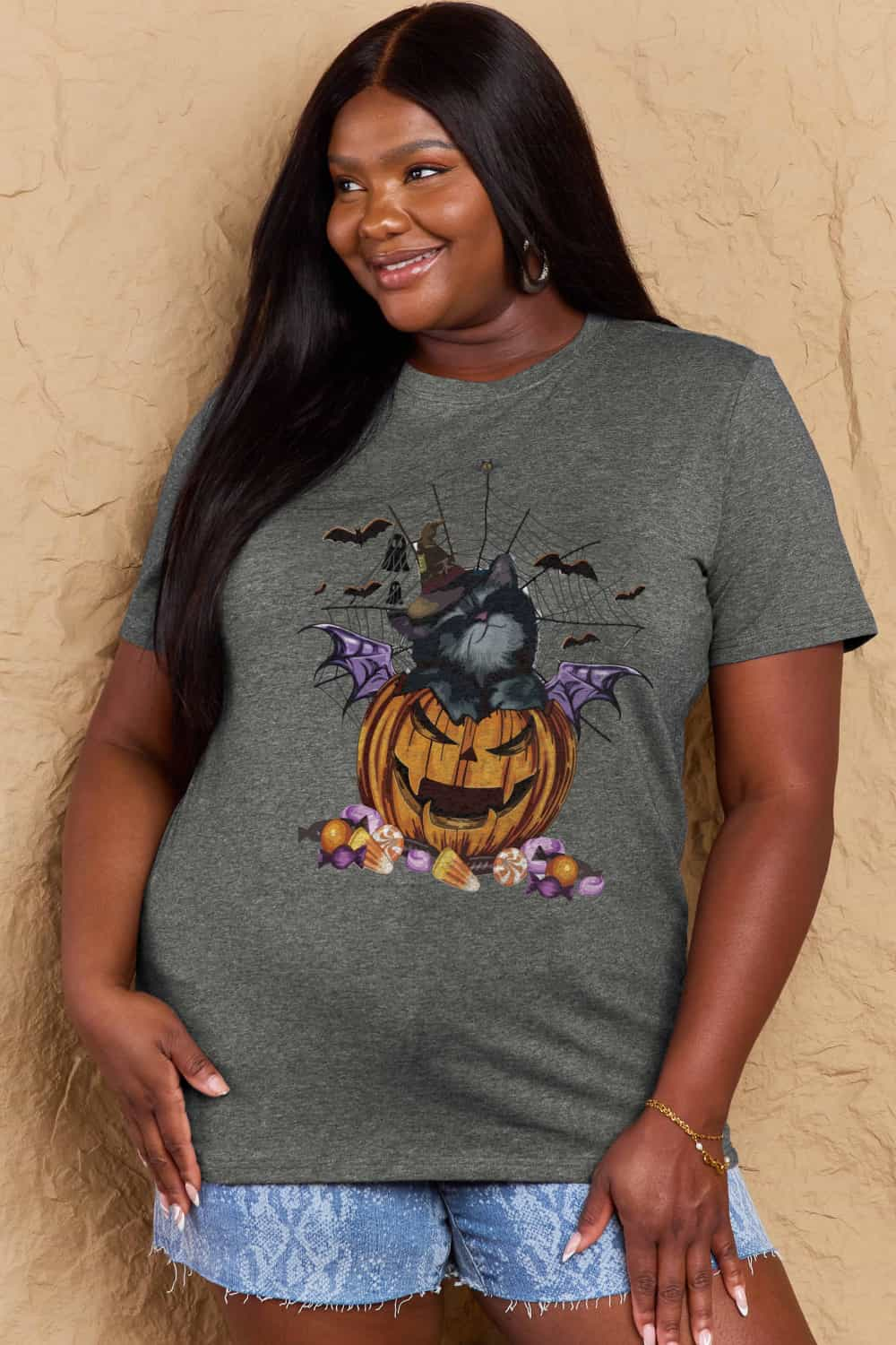 Simply Love Full Size Jack-O'-Lantern Graphic T-Shirt king-general-store-5710.myshopify.com