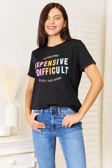 Simply Love Slogan Graphic Cuffed Sleeve T-Shirt king-general-store-5710.myshopify.com