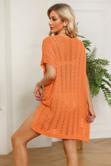 Openwork Side Slit Knit Dress king-general-store-5710.myshopify.com