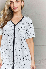 MOON NITE Quilted Quivers Button Down Sleepwear Dress king-general-store-5710.myshopify.com