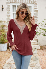 Eyelet V-Neck Smocked Flounce Sleeve Blouse king-general-store-5710.myshopify.com