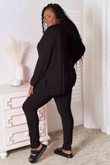 Basic Bae Full Size V-Neck Soft Rayon Long Sleeve Top and Pants Lounge Set king-general-store-5710.myshopify.com