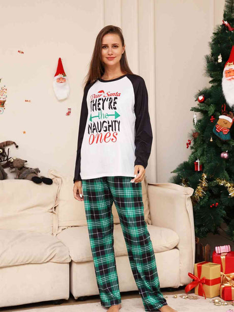 Full Size Graphic Top and Plaid Pants Set king-general-store-5710.myshopify.com