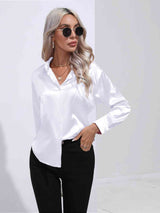 Collared Neck Buttoned Long Sleeve Shirt king-general-store-5710.myshopify.com