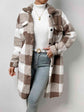 Plaid Collared Neck Button Down Coat king-general-store-5710.myshopify.com