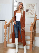 Cable-Knit Open Front Cardigan with Pockets king-general-store-5710.myshopify.com