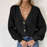 Button Up V-Neck Long Sleeve Cardigan king-general-store-5710.myshopify.com