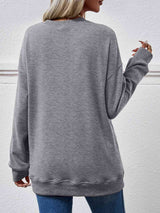 Dropped Shoulder Sweatshirt with Pockets king-general-store-5710.myshopify.com