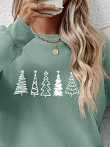 Christmas Tree Graphic Drop Shoulder Sweatshirt king-general-store-5710.myshopify.com