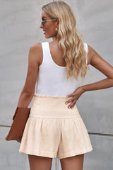 Smocked Waist Culotte Shorts king-general-store-5710.myshopify.com