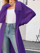 Full Size Collared Open Front Duster Cardigan king-general-store-5710.myshopify.com