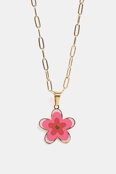 Flower Pendant Stainless Steel Necklace king-general-store-5710.myshopify.com