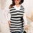 Plus Size Striped Colared Neck Tied Front Sweater Vest king-general-store-5710.myshopify.com