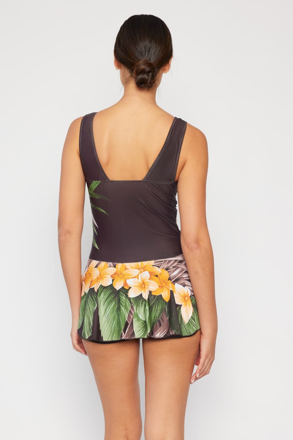 Marina West Swim Full Size Clear Waters Swim Dress in Aloha Brown king-general-store-5710.myshopify.com