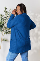 Basic Bae Full Size Ribbed Open Front Cardigan with Pockets king-general-store-5710.myshopify.com