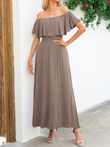 Off-Shoulder Slit Maxi Dress king-general-store-5710.myshopify.com