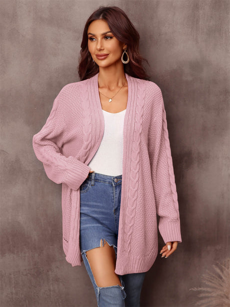 Warm Fall Mixed Knit Open Front Longline Cardigan king-general-store-5710.myshopify.com