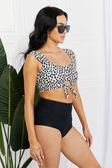 Marina West Swim Sanibel Crop Swim Top and Ruched Bottoms Set in Black king-general-store-5710.myshopify.com