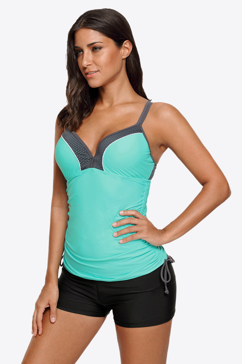 Contrast Sweetheart Neck Swim Cami king-general-store-5710.myshopify.com