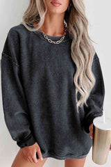 Round Neck Dropped Shoulder Sweatshirt king-general-store-5710.myshopify.com